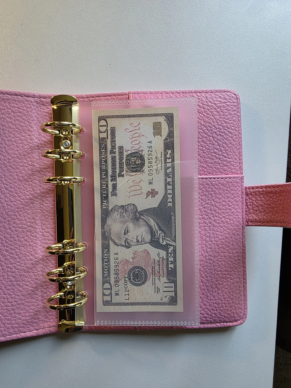 Pink A6 Personal Binder With Snap Closure